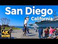 San Diego, California Walking Tour -  Downtown  (4K Ultra HD 60fps)