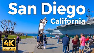 San Diego, California Walking Tour - Downtown (4K Ultra HD 60fps)