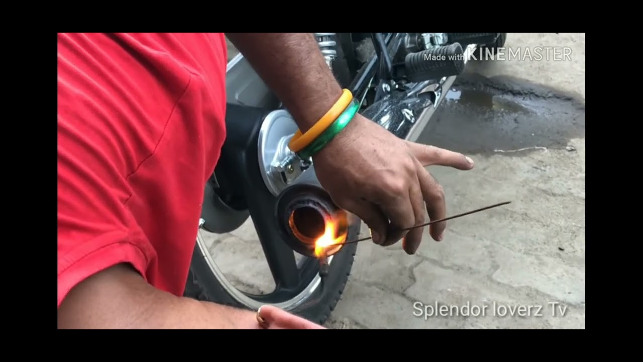 Splendor silencer modified - YouTube