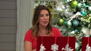 Lenox Set of 6 Silver Plated Sparkle Scroll Ornaments on QVC