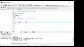 Program to calculate factorial of a number using loop