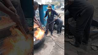 Tyre Bead Settings With Fire
