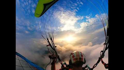 Paramotor above the clouds!