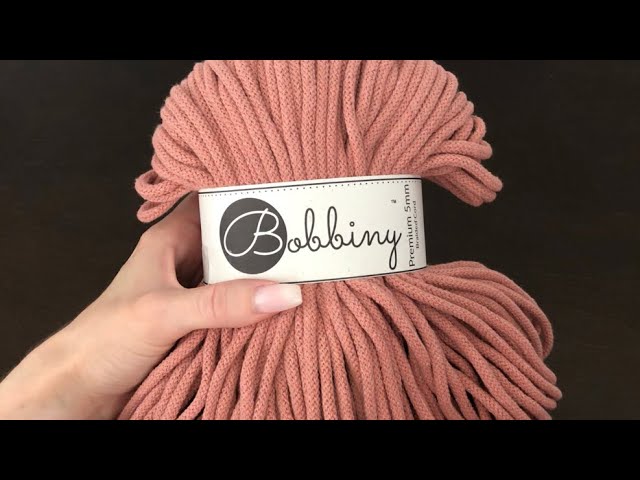 Bobbiny yarn, Blush, Premium 5mm, Braided Cord 