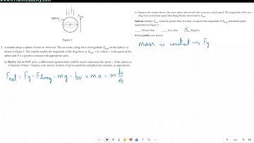 AP Physics C:Mechanics Algebra Based 2024 FRQ Video Solution set 2 Q2c
