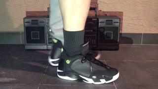 jordan 14 indiglo on feet