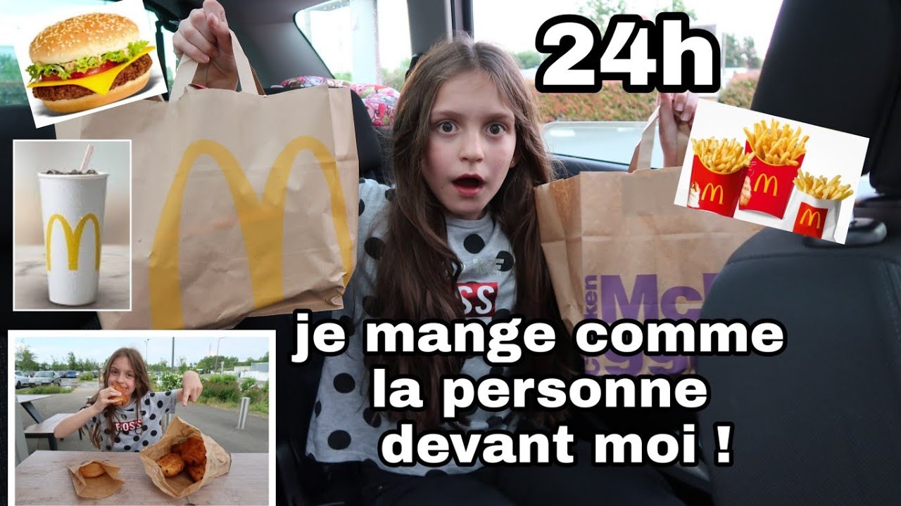 24h JE MANGE COMME LA PERSONNE DEVANT MOI !!