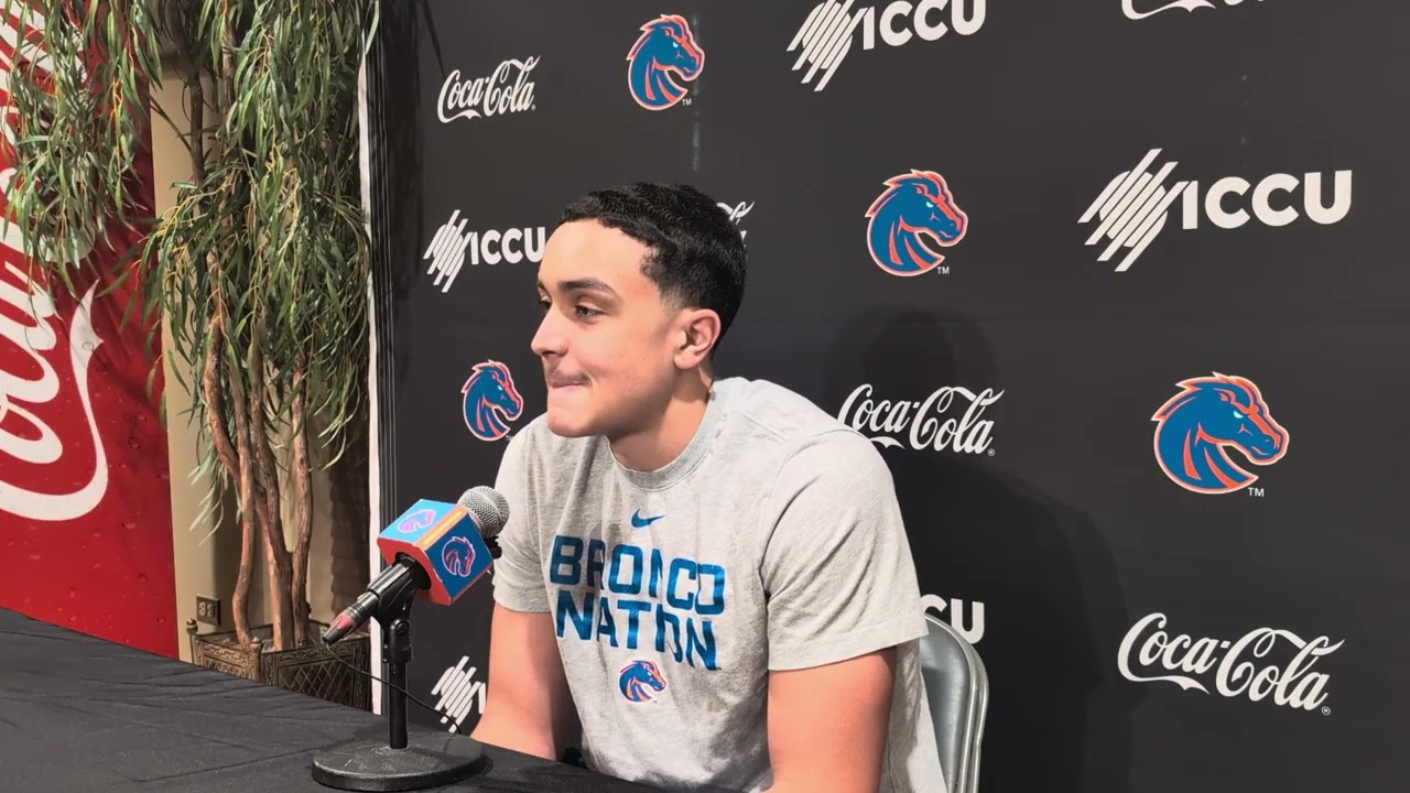 Boise State's Javan Buchanan talks ahead of game against Air Force on Jan. 23, 2026