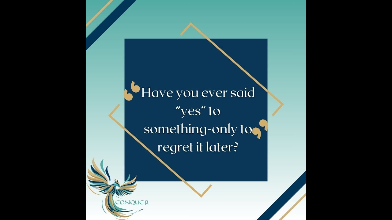 Do you regret saying "yes"? - YouTube