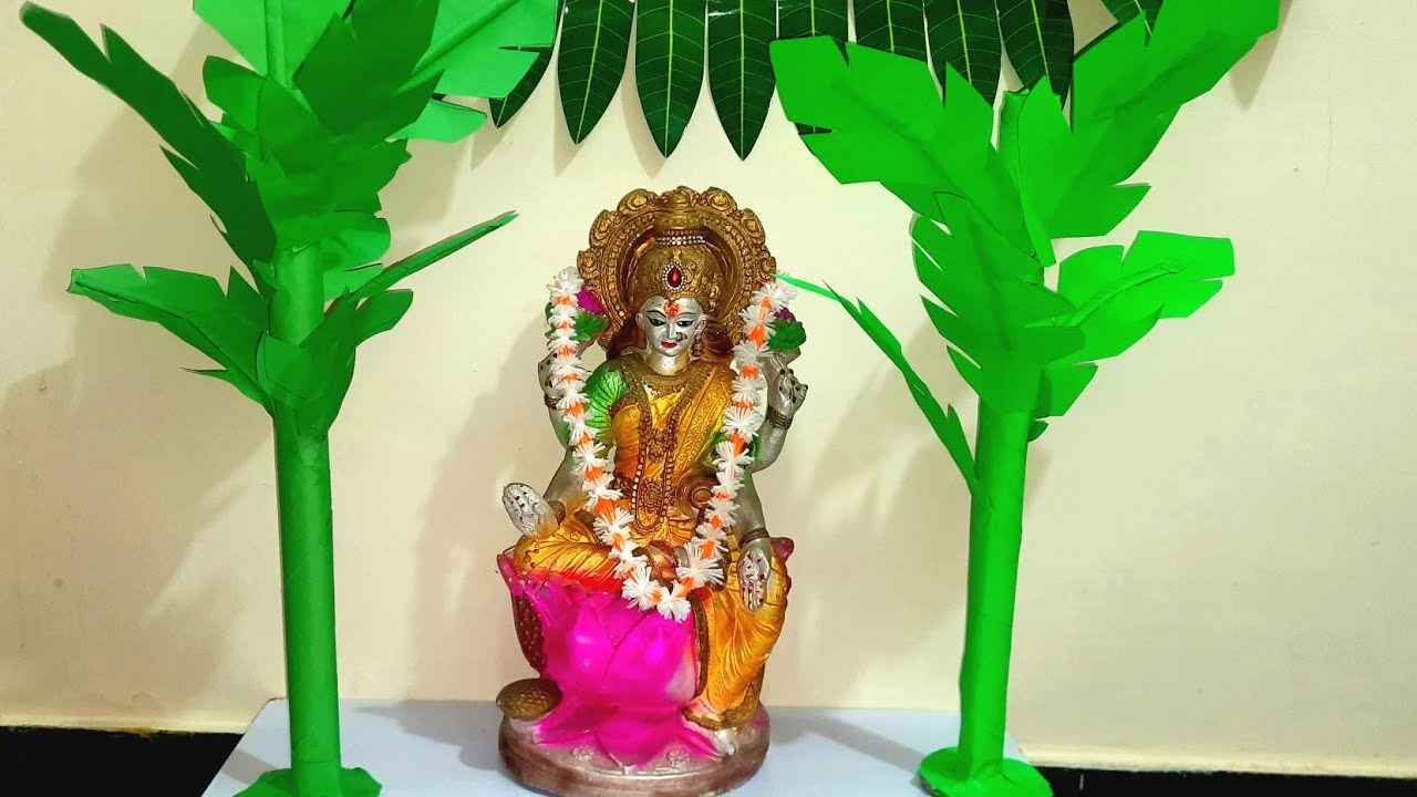 banana leaf decoration/pooja backdrop/housewarming decoration/Festival