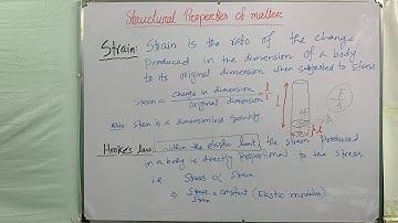 Elasticity, Stress, Strain || Structual Properties of Matter 