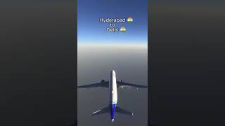 Hyderabad 🇮🇳 to Delhi🇮🇳 Airbus A320 #aviation #msfs #shorts #gaming #gamingshorts #pilot
