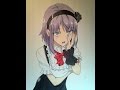 Drawing Hotaru Shidare from Dagashi Kashi