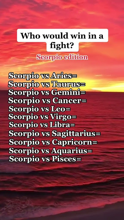 Who Would Win A Fight (Scorpio) | Zodiac Signs # #shorts #Zodiac