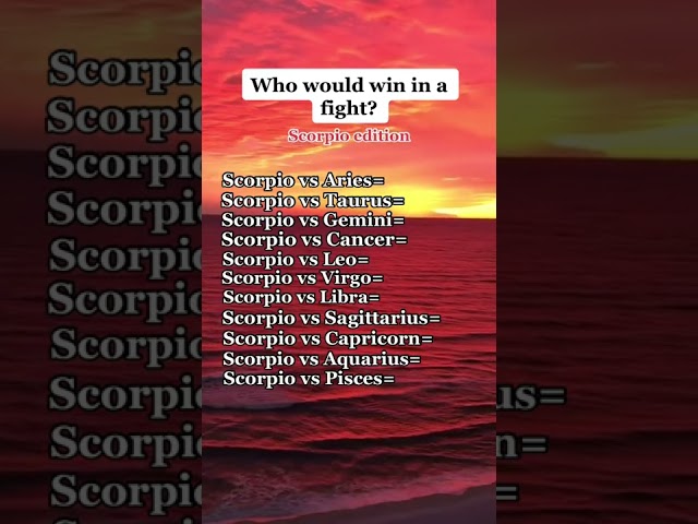 Who Would Win A Fight (Scorpio) | Zodiac Signs # #shorts #Zodiac class=