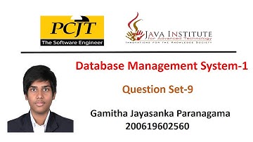 Data Base Task 09 | Search Query Statement to Find the Data | 1st Year | Java Institute | Gamitha