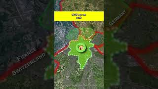 La Ciudad en 3 Países 🇫🇷🇩🇪🇨🇭 #mapas #alemania #francia #suiza #frontera #geografía #hechos