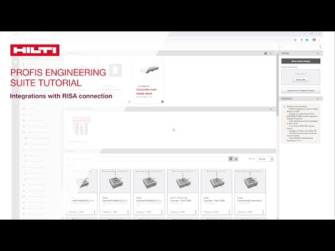 PROFIS Engineering Suite Tutorial: Integrations with RISA connection