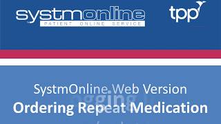 Ordering repeat prescriptions in the SystmOnline web application screenshot 1