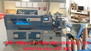 MÁY TIỆN CNC CHÂN BÀN, GIƯỜNG , TIỆN NÚM TAY NẮM HỘC KÉO WOODMASTER WM-70R4L