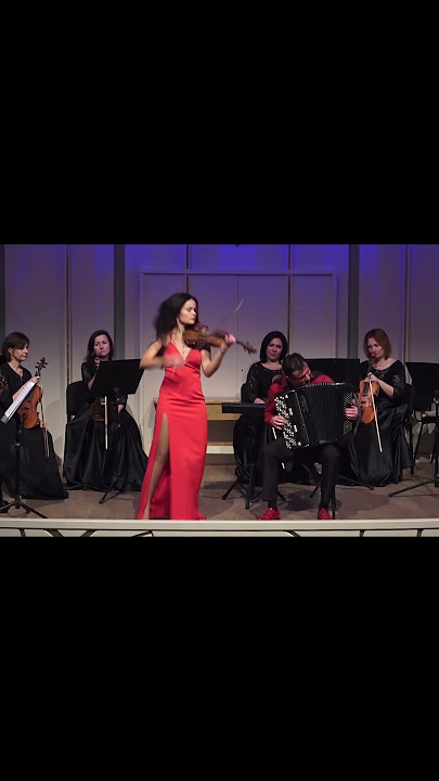 Thunderstruck - Sergei & Nati LIVE  #accordion #violin  #music #rock