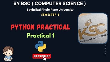 SY BCS || Semester 3 || Python || Python Practical 1 || SPPU || As per Nep ||