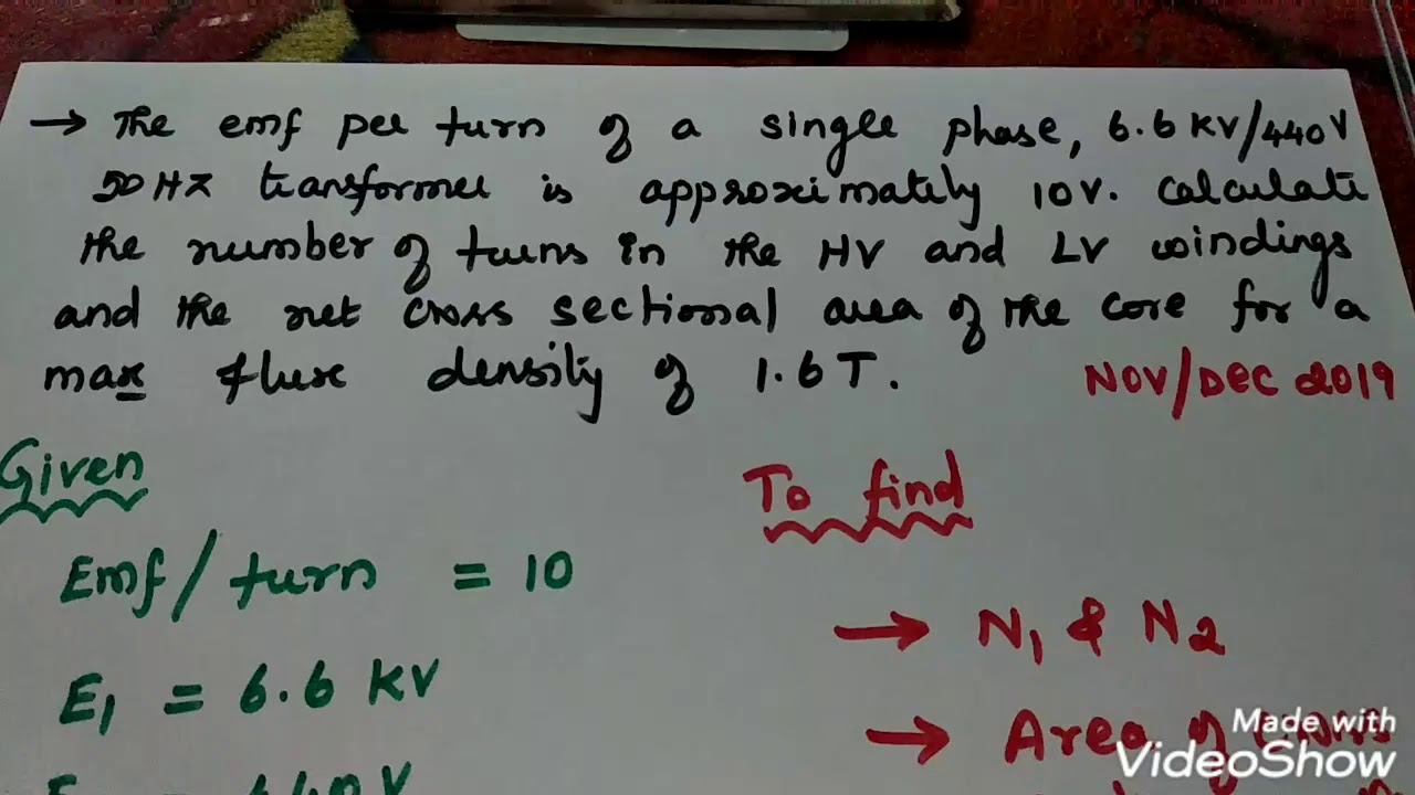 Transformer based problems with answer | Nov/ Dec 2019 - YouTube