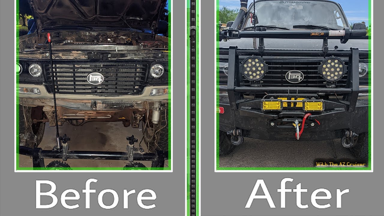 ℹ️12,000LB Synthetic Winch Install (FZJ80 Toyota Land Cruiser) YouTube