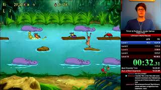 Hippo Hop (Level 19) in 16:13 [WR] - Timon & Pumbaa's Jungle Games