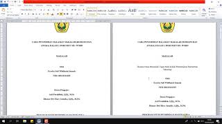 Cara membuat penomoran halaman makalah ...