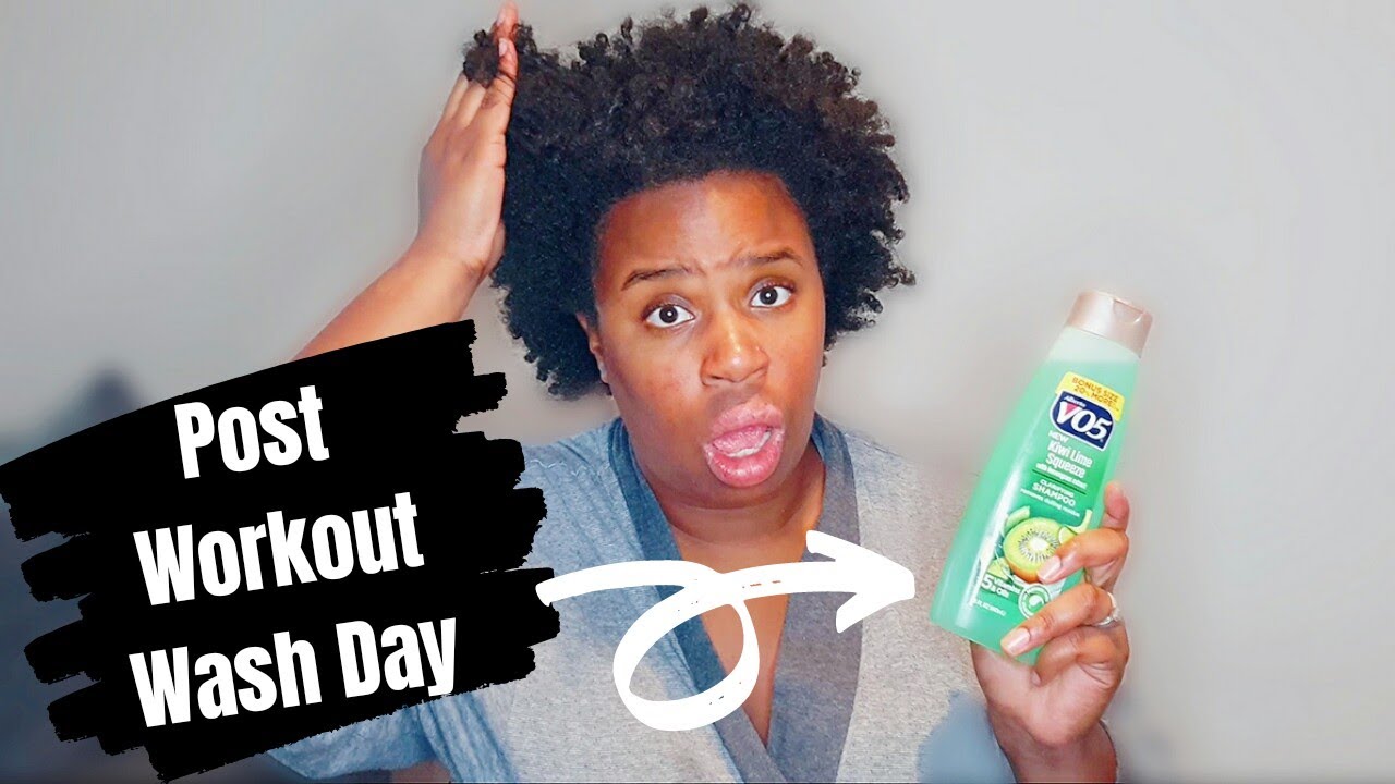 POST WORKOUT LOW POROSITY NATURAL HAIR WASH DAY | VO5 SHAMPOO & AFRICAN PRIDE MOISTURE MIRACLE