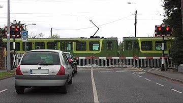 Baldoyle Road Railway Crossing - Irish Rail 8300 Class Dart Train