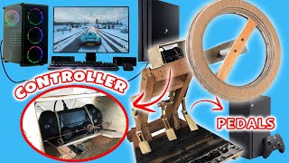 How to Make DIY Steering Wheel With Pedals For PS4 , Xbox, and PC || DIY Racing Wheel screenshot 4