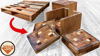 Pallet Wood End Grain Coasters