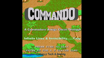 Commando For The Commodore Amiga Capcom/Elite A Cheat Through And Some Talking -Amiga 500/600/1200-