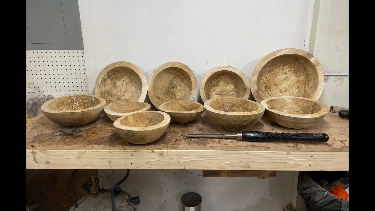 Live- Finish turning salad bowls
