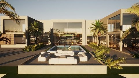 sketchup house design [ modern house + twinmotion render ]