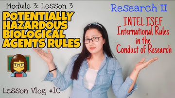 Potentially Hazardous Biological Agents Rules | INTEL ISEF Rules & Guidelines [RESEARCH II]