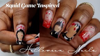 Squid Game Inspired Halloween Nail Art | Zuruchi screenshot 4