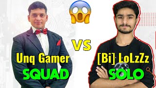 LoLzZz SOLOvSQUAD Unq Gamer fight 😱 | LOLZZZGAMING VS UNQGAMER LATEST FIGHT | Emulator |