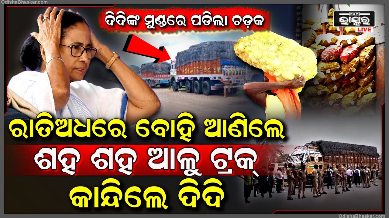 ରାତିଅଧରେ ପଶ୍ଚିମବଙ୍ଗରୁ ଓଡିଶାକୁ ବୋହି ଆଣିଲେ ଶହ ଶହ ଆଳୁ ଟ୍ରକ୍.. ଓଡ଼ିଶାରେ ଆଳୁ ଗାଡି ଦେଖି ଦିଦିଙ୍କ ମୁଣ୍ଡ ଗୋଲ