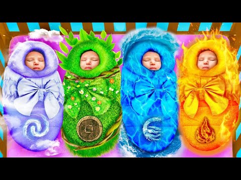 قمنا بتبني أربعة عناصر النار الماء الهواء والأرض أنواع فتيات العناصر 