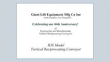 Giant Lift Equipment - Vertical Reciprocating Conveyors (VRC)