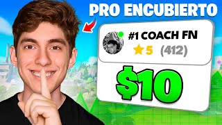 Contrate al Coach mas TOXICO de Fortnite pero fingí ser NOOB