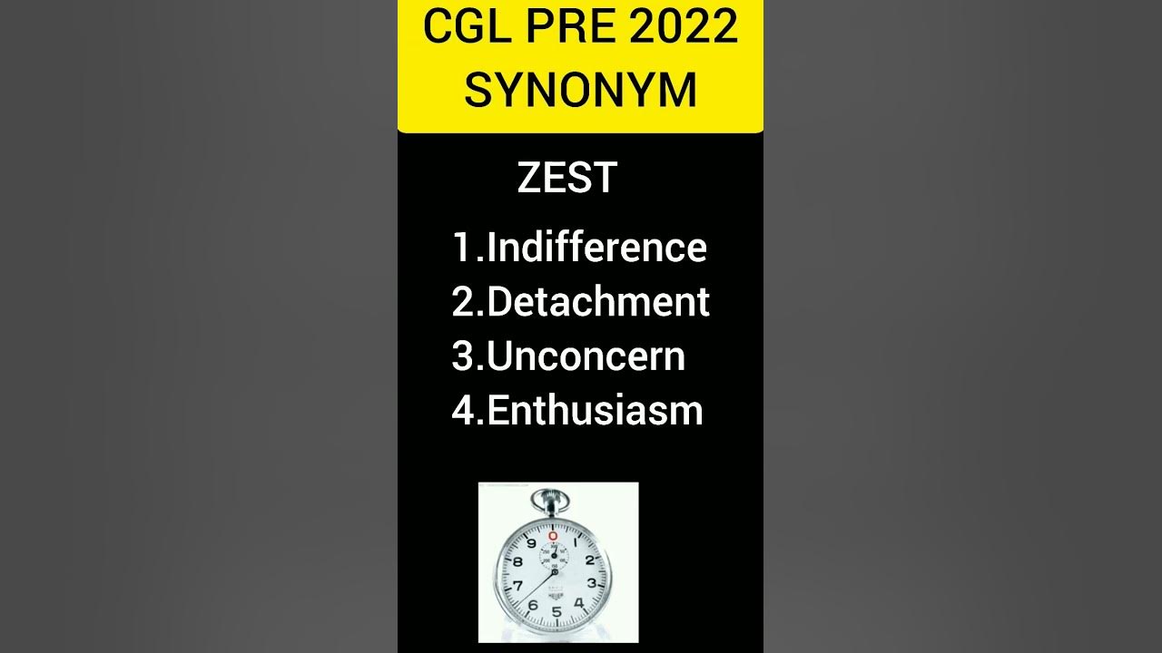 Synonym of zest cgl2023 cgl cglmains YouTube