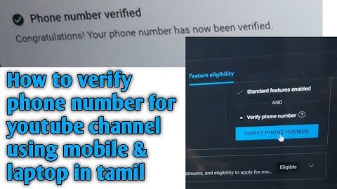 how to verify phone number for your youtube channel in tamil |youtube account verfication in mobile