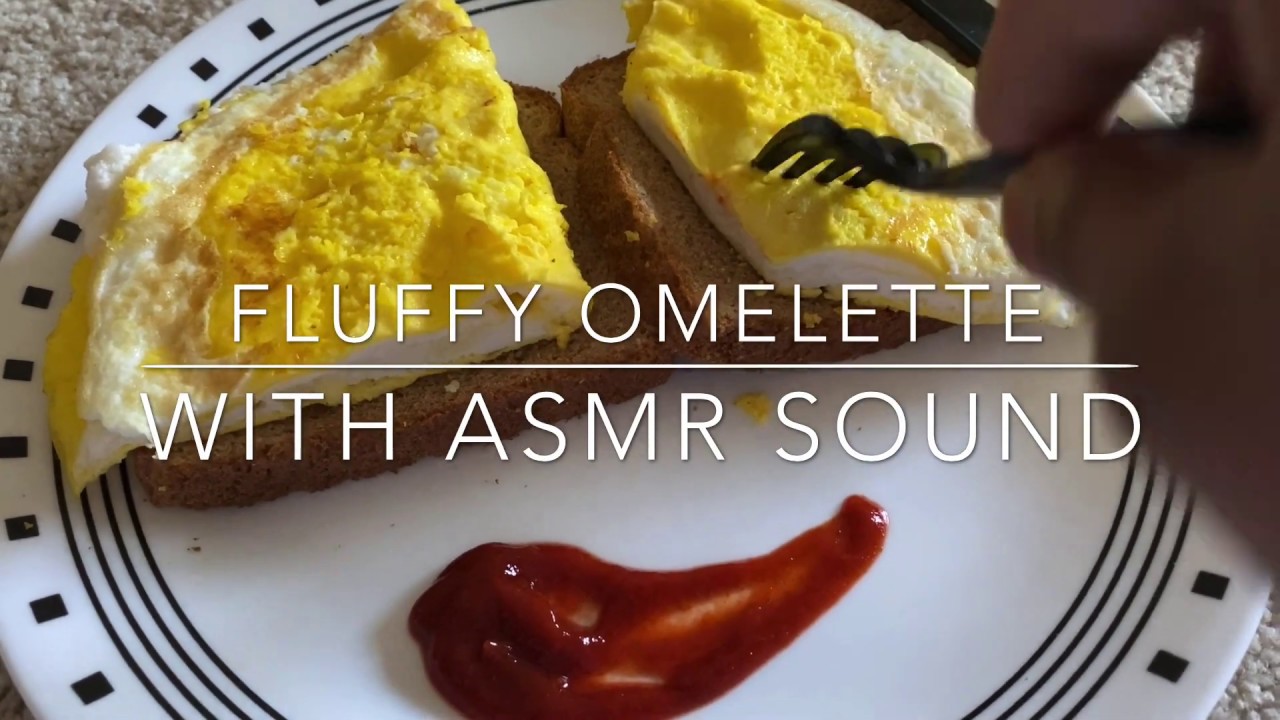 Fluffy Egg Omelette with ASMR Sound use������ - YouTube