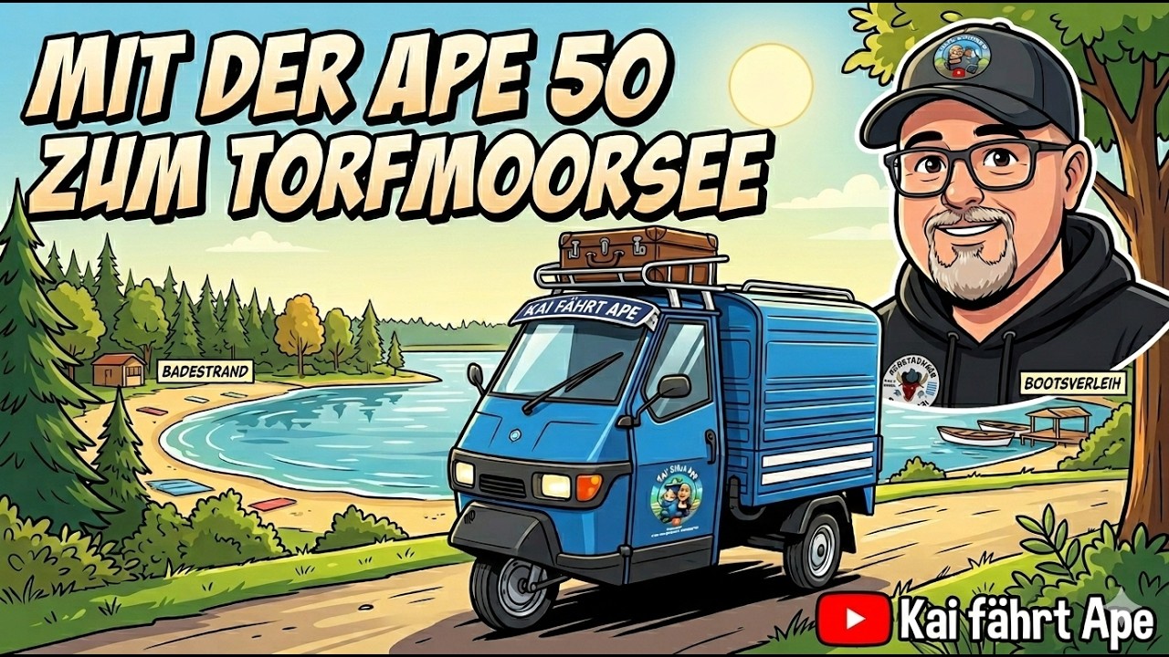 Mit der Ape 50 zum Torfmoorsee
