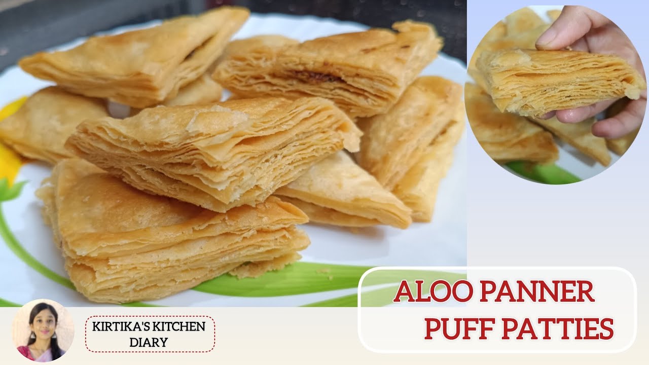 ✨ Aloo Paneer Puff Patties Recipe without oven | Bakery-Style Puff Patties at Home! ✨