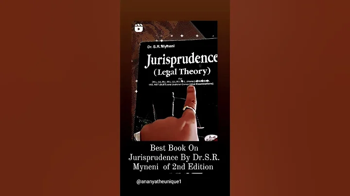 Best Book On Jurisprudence By Dr.S.R. Myneni  of 2nd Edition.   Advocate Ananya Parashar - DayDayNews